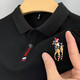 Embroidered POLO shirt for men's summer new cool business casual lapel short-sleeved T-shirt half-sleeved top for men CSF-R42 beige (upgraded high-quality version) XL (recommended 120-135Jin Jin equals within 0.5 kg)