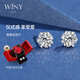 The only (Winy) moissanite 999 sterling silver earrings for mom’s birthday gift for women to show their temperament, niche and high-end earrings