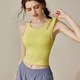 Bright dip summer French pit sports vest asymmetrical hollow shoulder straps Pilates training running fitness yoga clothes for women black M
