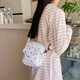 Spring and summer casual sports mini bag for women 2025 new canvas cartoon small square bag one-shoulder crossbody mobile phone bag little rabbit
