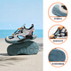 Anta children's sandals 2026 summer new style boys' breathable toe-toe sandals soft bottom river-tracing frame beach shoes for men Mai Qiao gray/mud lime/purple 9906H-1 29