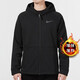 Nike (Nike) offizielle Schiffsgeschäftsjacke Herren neu im Freien laufende Sportbekleidung mit Kapuze-gestrickter Jacke und Samt Thermo Top DD2125-010-Black-Plus Fleece L (175/92A)