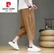Pierre Cardin Sommer chinesischer Stil Baumwolle und Leinenhosen Herren 2024 New Lose Dünngröße Harem Hosen Straight Foot Shorts Schwarz M