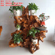 Wurzelschnitzverzierungen natürliche Baumwurzeln Großer Blumenständer Massivholz Wurzel Wohnzimmer Bonsai Basis Kampfer Holz Blumenständer künstlerische Ornamente H6221