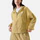 北面（The North Face）户外纯色舒适连帽夹克防风防紫外线防晒服女款卡其色 卡其色 XS