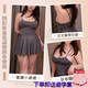 
Feimufeng Condom Large Size Fat mm Sexy Underwear Ice Silk Sling Sexy Pure Pajamas Flirting Temptation 6625 White [Suspension Skirt + T-Pants] One Size [Suggested Weight 80-120 Jin [Jin Equal to 0.5 kg]]