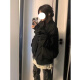 
POUM retro Hong Kong style jacket men's trendy brand teenagers campus handsome thin coat couple top men's clothing LTT-7374 gray M