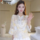 
Woodpecker (TUCANO) 2025 summer new Chinese style sunscreen jacket for women retro elegant age-reducing versatile casual button top Pink S