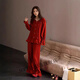 NGFXXN白晶家居服睡衣柔软透气女士纱家居服套装睡衣 679四/件/套【吊带短裤+长袖长裤 M (90-115斤)