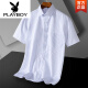 Playboy (Playboy) Daddy Sommer Kurzarm Shirt Top 2025 Neues lässiges loser Herren-Shirt Daddy Kurzärmler Kleidung DX6624 40 Gewicht über 130145jin [Jin ist 0,5 kg]