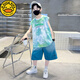 G.DUCKKIDS Children's Clothing Boys Summer Sleeveless Vest Set 2025 New Summer Medium-Grand Children's Boys Sports and Handsome Summer Style TZK693-Blue Set 140 Recommended height 130-140 cm