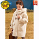 G.DUCKKIDS children's clothing store brand children's warm coat girls 2025 autumn and winter new style mid-length lamb fleece coat 6 gentle coffee 150 cm