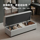 Oppein Lawrence Italian minimalist home-entry shoe changing stool household door storage shoe stool feel clothing store rest stool light brown 1713-11 storage 110*40*40cm