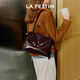LAFESTINE HURHALT SABE Women 2025 Neue Sommer große Kapazität Einkaufstasche Unterarm Postman Bag Pendeln Kelly Bag 622607 Kastanienbraun [chinesisches Valentinstag Geschenkbox Set]