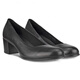 ECCO women's shoes 25 spring fashion commuter formal high heels cowhide leather shallow mouth thick heels single shoes 9903 209903/01001 black (heel height 3.5cm) 35