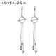 Blooming Love Platinum Earrings Women's Long Tassel Earrings pt950 Platinum Ear Wire Authentic Platinum Fashion Car Flower Style Earrings Customized Engraving Contact Customer Service Single Shot Not Delivered