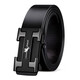 Benefits for newbies Whole cut belt men's business automatic buckle belt retro high-end fashion versatile style black I-buckle 120cm