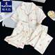 Pyjamas à trois pièces pour femmes en été 2025 NOUVELLE FEMMES minces Cloud d'été Coton Coton Colt à manches courtes à manches courtes peut être porté à l'extérieur de 9922 # Cloud Cotton Treece Set XL [115-130] Jin [Jin est égal à 0,5 kg]