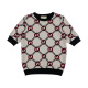 
Gucci (GUCCI) sweater Women's double-sided wool five-quarter sleeve pullover sweater for women (spring and autumn women's sweater) GU678310XKB7TBCW (9194) S