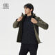 KOLON SPORT Kolon Jacket Level 2 water repellent and windproof men's hooded down three-in-one jacket