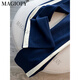 Magiopy International Luxury haut de gamme Brand 2025 Spring New European Station Sports Sports Sports Femme Girl Girl Short Taim Blue Blue Two-Piece Set (pas de polaire) S (100jin [Jin est égal à 0,5 kg]))