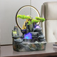 Yunmao Rockery fließendes Wasserverzirk zirkulierende Wasser rotierende Kugel Wohnzimmer Lucky Fengshui Rad High Mountain Waterscape Feuchrifier Eröffnungsgeschenk 9930 großer Lampenkreismodell