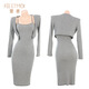 Feimu Qqny Gentle Femme Low Necy Nou exposé Groove Home Hip Jupe Suit ZY7853 Sexy Pure Tempation Gentle Delate Delicate Wife Grey [Sling Robe + Short Cover Shirt] One Size (recommandé 80-125 Jin [Jin est égal à 0,5 kg]))
