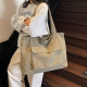 New bag women's bag tote bag casual versatile shoulder bag handbag commuting tote bag simple trendy large capacity black
