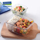 
GLASSLOCKglasslock imported glass lunch box with partition Microwave heating fresh-keeping box Office worker lunch box Separation 670ml + length 695ml + brand bag + tableware