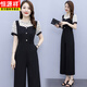 
Hengyuanxiang short-sleeved chiffon wide-leg jumpsuit set for women 2025 new fashion style summer thin jumpsuit [1098#] apricot jumpsuit M Recommended 95-105Jin [Jin equals 0.5 kg]