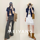 美洋（MEIYANG）夜幕线短袖外套 青春代名词翻领排扣牛仔上衣 深蓝色 L