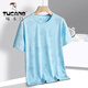 T-shirt à manches courtes à manches courtes pour hommes en été cool Nouvelle glace en soie à manches à manches à manche à manches pour hommes lâches, absorbant en sueur et top respirant BJZ826 Gray XL environ 125-140jin [Jin est égal à 0,5 kg]
