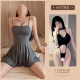 Feimubing Seidensaugen Rock reines Verlangen Pyjamas sexy Frauen 2025 Neues Sommer High-End Large-Size Offizielle Website Flag [2 heiße Verkaufsartikel] 6625 Haltendrock + 6677 Badeanzug Durchschnittsgröße [vorgeschlagenes Gewicht 80-120 Jin [Jin gleich 0,5 kg]]