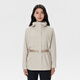 Kolon Sportkolon Sport Commentaire Couleur solide extérieur sport décontracté veste à capuche à capuche pour femmes taupe gr m