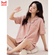 Cat man pyjamas pour femmes en été mince coton pur short à manches courtes courte coton complet simples dames maison d'été 9905 coton pur violet m [recommandé 80-100 Jin [Jin est égal à 0,5 kg]]]