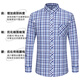 Gy Yager Sommer Neues Plaidhemd Herren-Langsalz mit reinem Baumwoll-Hemd mittleren Alters im mittleren Alter, ohne den Anzug von Daddy zu bügeln CM738-21 Pure Cotton S 38 Empfohlen 100-115jin [Jin gleich 0,5 kg]