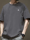 Camiseta de manga corta de Vancl Trendy American American para hombres en Summer Pure Cotton Round Neck Versátil Versátil 2025 NUEVA Marca de moda Flower Hong Kong Estilo Camiseta Negra-1365 de algodón de manga corta-100% puro 2XL [sugerido 170-195Jin [Jin equivale a 0.5 kg]]]