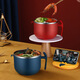 304 stainless steel instant noodle bowl with lid Japanese-style sealed lunch box office worker student insulated lunch box fast food cup dark green