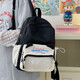 
Transparent pain bag Japanese backpack Barji large capacity backpack cute ins student bag school bag women's backpack black