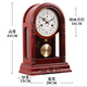 POLARIS Centenary Brand Retro Solid Wood Decorative Table Clock Brass Exquisite Signal Clock Copper Movement Dotted Time Pendulum Clock Mahogany Color