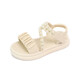 Children's sandals girls 2025 summer new style girls princess sandals medium and large children pearl soft bottom sports beach shoes white 35