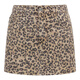 DZZIT plain denim culottes 2025 autumn new retro street leopard print A-line shorts for women 3J3R1086N dark khaki S