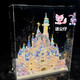 
Le IG Disney Castle High-Pretty Cherry Blossom Church Acrylic Assembling Building Blocks Boys and Girls Toys Gifts Sakura Castle 9277 pills + Gift Box Cover Light Flash Diamond