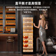 CIGARLOONG 168C1 cigar cabinet with constant temperature and humidity, smart compressor, WiFi controlled water ion ammonia removal, cigar humidifier, cedar wood fingerprint lock, cigar cabinet, constant temperature and humidity control for raising cigars, classic cigar box model, purified ammonia + fingerprint lock + professional compressor