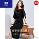 Romon High-End New Summer Super Beautiful ein Langzeit-Halsband Hist-Hugging Temperament High-End French schwarze schwarze Kleidungskleidung High-End-Marke + Black + Top Ten Damen-Kleidungsmarken m