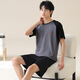 
SEPTWOLVES Spring and Summer New Men's Home Clothing Set Pure Cotton Summer Short Sleeve Shorts Can Be Used Outside Multi-Color Optional 02J13603 Men XL