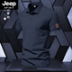 
JEEP SPIRIT American retro bead floor cotton men's polo. Shirt solid color casual business commuter short-sleeved T-shirt summer half-sleeved lapel purple (AQ new 691) L L (120-140Jin [Jin equals 0.5 kg])