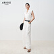 
Ainos Essi [Same Model in Shopping Mall] 2025 Summer New Product Pima Cotton White Shirt French Shirt Top Women 40525070 White L