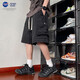 NASA [ropa de trabajo estadounidense] pantalones de moda de verano para hombres usos guapos usos mid-manga suelto de cinco puntos de cinco puntos HL-6210 light khaki l