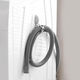 BEYZK plug fixer kitchen winder mobile phone charging cable data cable organization network line wiring storage cable black 4 strong back glue arc can be glued